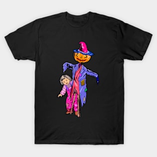 halloween party with wooden dolls T-Shirt